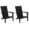vidaXL Z&aacute;hradn&eacute; stoličky Adirondack 2 ks čierne polyratan
