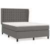 vidaXL Boxspring posteľ s matracom siv&aacute; 140x200 cm umel&aacute; koža