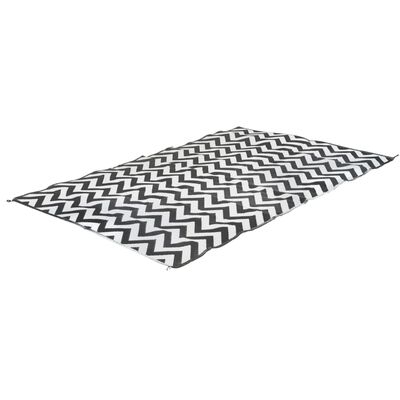 Bo-Camp Vonkajší koberec Chill mat Wave 2,7x3,5 m XL, čierno biely