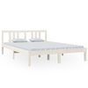 vidaXL Posteľný rám biely masívne drevo 140x200 cm