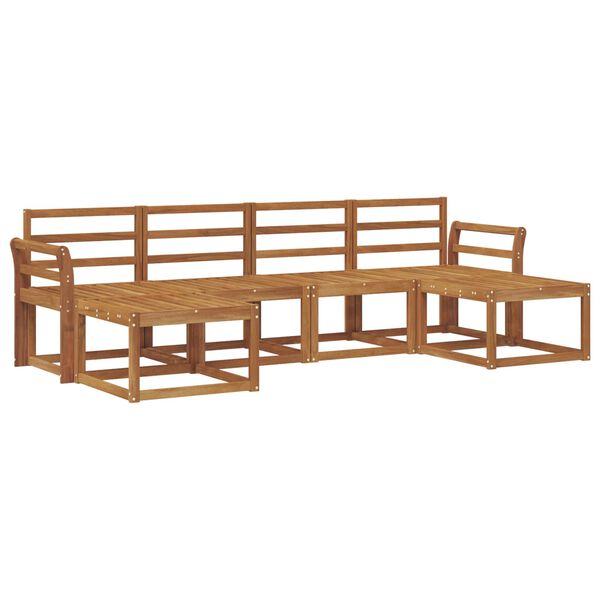 vidaXL Z&aacute;hradn&aacute; s&uacute;prava gaučov 6 pcs Pr&iacute;rodn&aacute; Kompozitn&eacute; drevo