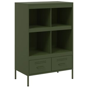 vidaXL Vysok&aacute; skrinka olivovozelen&aacute; 68x39x101,5 cm oceľ