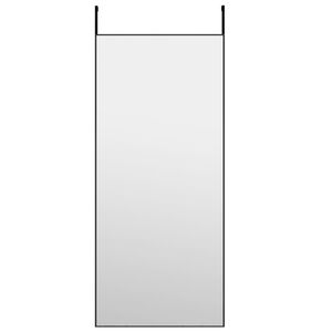 vidaXL Zrkadlo na dvere čierne 40x100 cm sklo a hlin&iacute;k