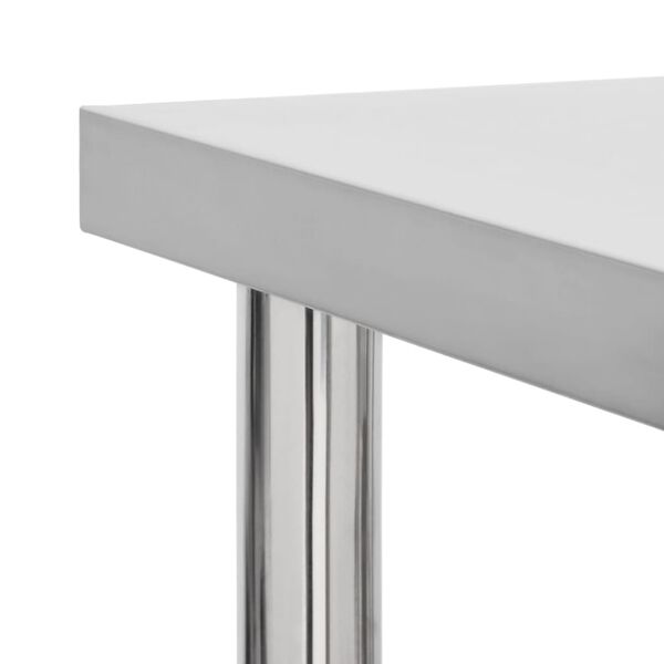 vidaXL Kuchynský pracovný stôl s kolieskami 60x60x85 cm nerezový