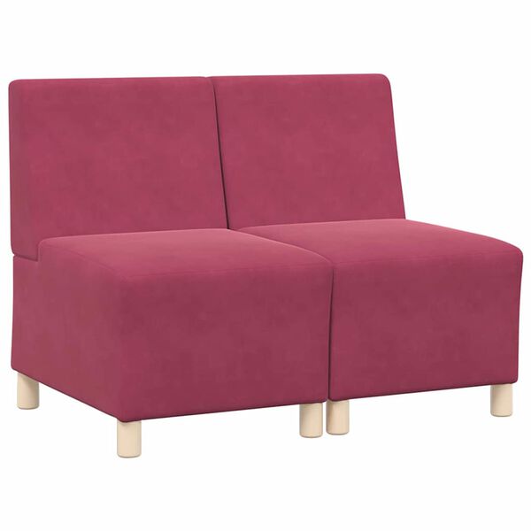 vidaXL Bezrúčková modulárna sofa jednotka 2 pcs Víno červené