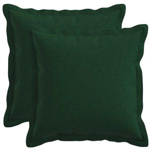 vidaXL Podložka s vank&uacute;&scaron;om HOUTEN 2 ks Tmavozelen&aacute; Falo&scaron;n&yacute; ľan