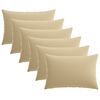 vidaXL Poťah na podložku 6 pcs HEERLEN B&eacute;žov&aacute; 50 x 80 cm Polyester