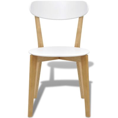 vidaXL Jedálenské stoličky z MDF a brezového dreva, 4 ks
