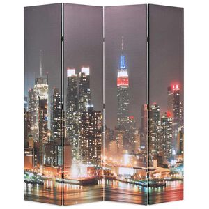 vidaXL Skladac&iacute; parav&aacute;n 160x170 cm, potlač nočn&eacute;ho New Yorku