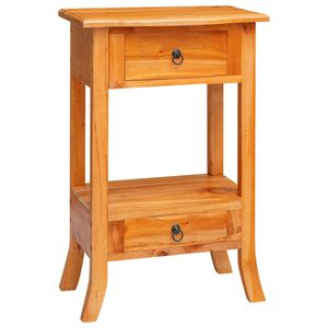 vidaXL Konzolov&yacute; st&ocirc;l so z&aacute;suvkou Pr&iacute;rodn&aacute; 50,5 x 30 x 75,5 cm