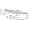vidaXL Rám postele Biela 80 x 210 cm Masívne borovicové drevo