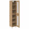 vidaXL Highboard 2 pcs Remeseln&yacute; dub Sklo