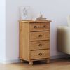 vidaXL Komoda ASKIM Hnedá 45.8 x 40 x 79 cm Borovicový masív