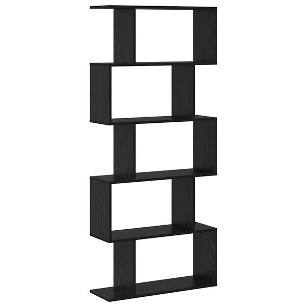vidaXL Knižnica Čierny dub 70 x 24 x 161 cm Kompozitn&eacute; drevo