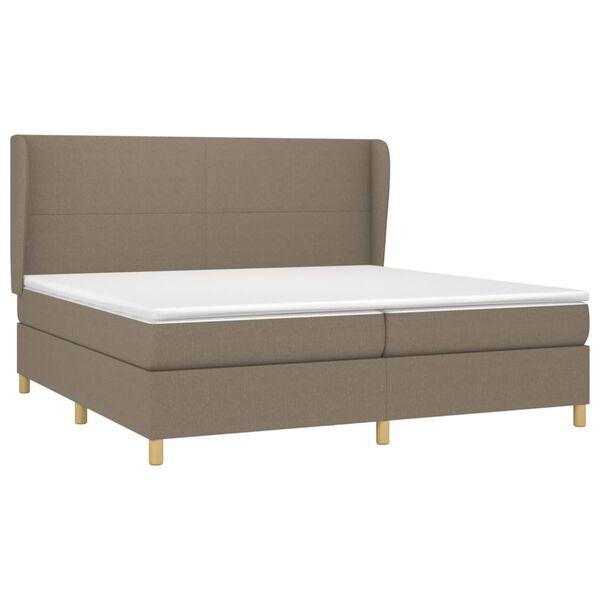 vidaXL Boxspring posteľ s matracom sivohned&yacute; 200x200 cm l&aacute;tka