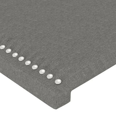 vidaXL Čelo postele so záhybmi tmavosivé 93 x 23 x 118/128 cm látka