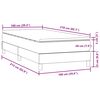 vidaXL Box Spring Posteľ s matracom Čierna 100x210 cm Zamat