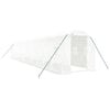 vidaXL F&oacute;liovn&iacute;k s oceľov&yacute;m r&aacute;mom biely 24 m&sup2; 12x2x2 m