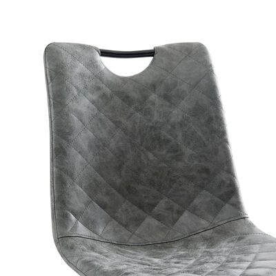 vidaXL Jedálenské stoličky 2 ks, tmavosivé, umelá koža
