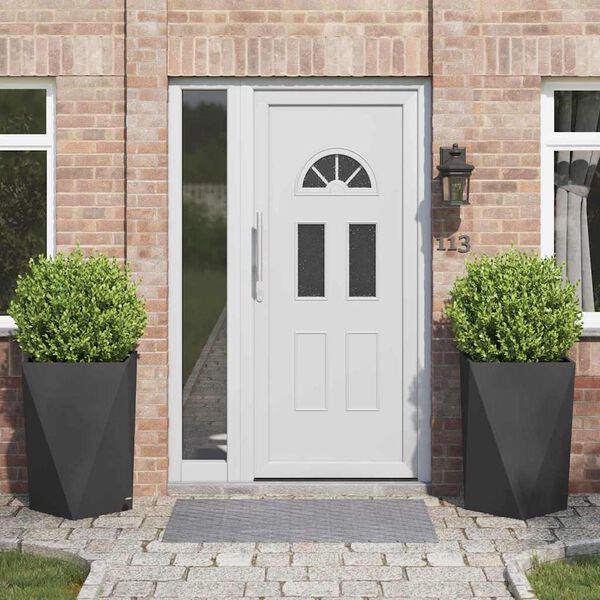 vidaXL Hrant&iacute;k 2 pcs Čierna 50 x 50 x 75 cm Oceľ