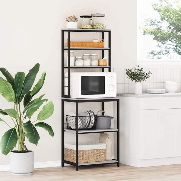 vidaXL Kuchynsk&aacute; polica Siv&yacute; Sonoma 60 x 40 x 168 cm Kompozitn&eacute; drevo