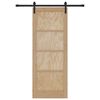 vidaXL Posuvn&eacute; dvere Hned&aacute; 78 x 202 cm Mas&iacute;vne borovicov&eacute; drevo