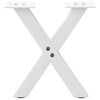 vidaXL Nohy konferenčn&eacute;ho stol&iacute;ka v tvare X, 2 ks, biele, 37 x (30-31) cm, oceľov&eacute;