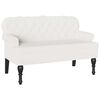 vidaXL Chesterfield lavica Biela 119,5 x 64,5 x 75 cm Umel&aacute; koža