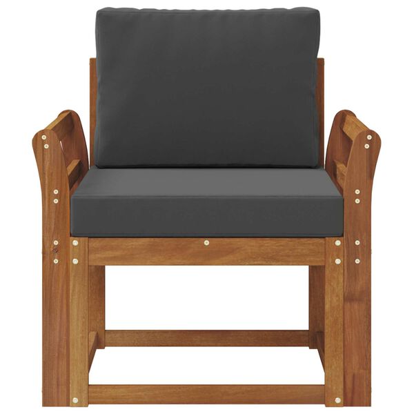 vidaXL Vonkaj&scaron;ia pohovka Mas&iacute;vne ak&aacute;ciov&eacute; drevo a polyester Pr&iacute;rodn&aacute;