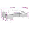 vidaXL 6-dielna z&aacute;hradn&aacute; sedacia s&uacute;prava s podložkami svetlosiv&aacute;