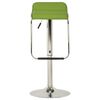 vidaXL Barové stoličky 2 ks zelené látka a ohýbané drevo