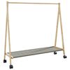 vidaXL Ve&scaron;iak na oblečenie s policami a kolieskami 106x34x106,5 cm