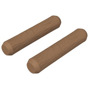 vidaXL Dreven&eacute; kol&iacute;ky 2 pcs Hned&aacute; &Oslash;8 x 35 mm Dreven&yacute; mas&iacute;v