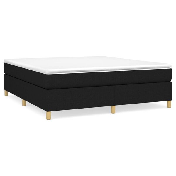 vidaXL Posteľn&yacute; r&aacute;m boxspring s matracom čierny 180x200 cm l&aacute;tka