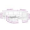 vidaXL 6-dielna záhradná súprava pohoviek s vankúšmi douglaská jedľa