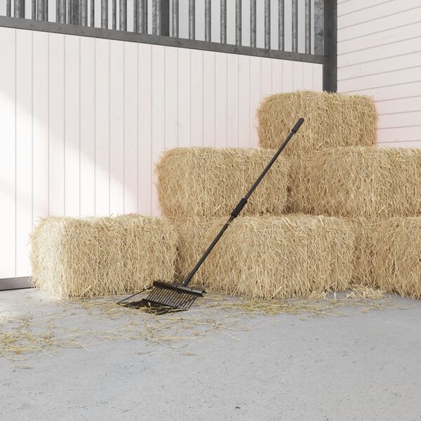 vidaXL Hlava na vidly s 18 hrotmi čierna oceľ