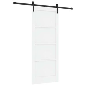 vidaXL Posuvn&eacute; dvere 83 x 202 cm Borovicov&yacute; mas&iacute;v Biela a čierna