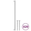 vidaXL Rukov&auml;te na skrinku 20 ks strieborn&eacute; 480 mm nehrdzavej&uacute;ca oceľ