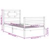 vidaXL Posteľn&yacute; r&aacute;m s čelom 90x200 cm mas&iacute;vne drevo