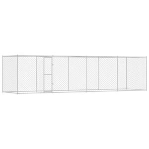 vidaXL Klietka pre psa Strieborn&aacute; 800 x 200 x 200 cm Pozinkovan&aacute; oceľ