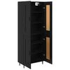 vidaXL Highboard 2 pcs Čierny dub Kompozitn&eacute; drevo