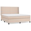 vidaXL Boxspring posteľ s matracom kapučínová 180x200 cm umelá koža
