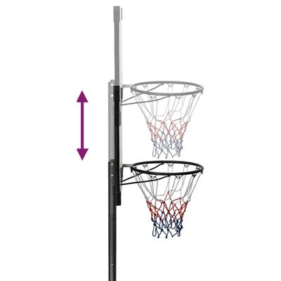 vidaXL Basketbalový stojan priehľadný 280-350 cm polykarbonát