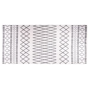 vidaXL Prateľn&yacute; koberec 80x300 cm čierno-biely