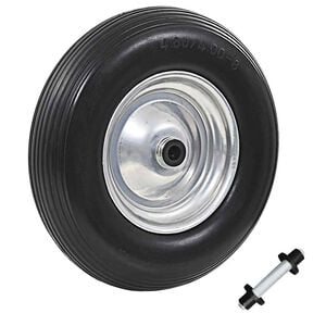 vidaXL Koleso na f&uacute;rik s n&aacute;pravou tvrd&eacute; PU 4.00-8 390 mm