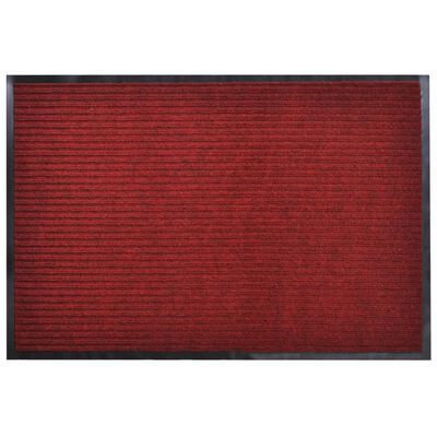 Červená rohožka z PVC, 90 x 60 cm