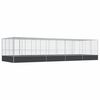 vidaXL Voli&eacute;ra s nadstavcom strieborn&aacute; 932x307x212 cm oceľ
