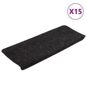 vidaXL Samolepiace n&aacute;&scaron;ľapy na schody 15 ks 65x24,5x3,5 cm antracitov&eacute;