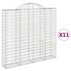 vidaXL Obl&uacute;kov&eacute; gabi&oacute;nov&eacute; ko&scaron;e 11 ks 200x30x180/200 pozinkovan&eacute; železo