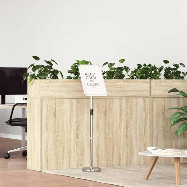 vidaXL St&aacute;nky na v&yacute;stavy Strieborn&aacute; 25 x 25 x 125 cm Hlin&iacute;k